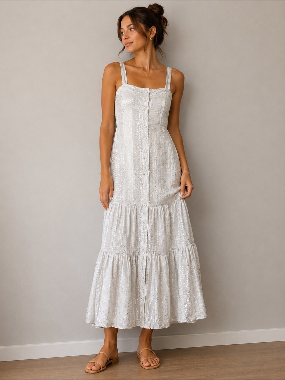 Z&L lurex threaded beach dress Medium
